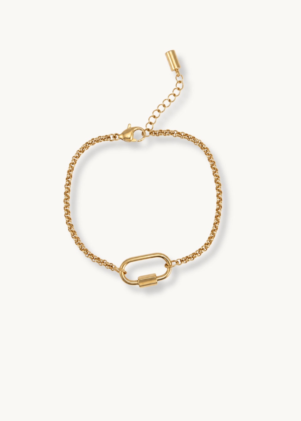 Box Chain Bracelet + Small Collector Clasp