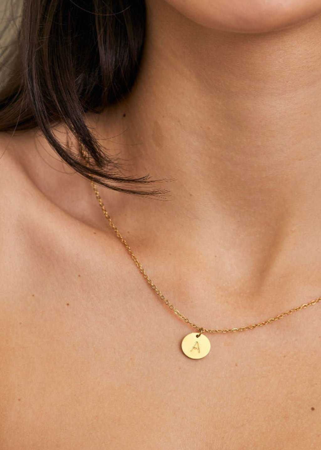 Initial Disc Necklace