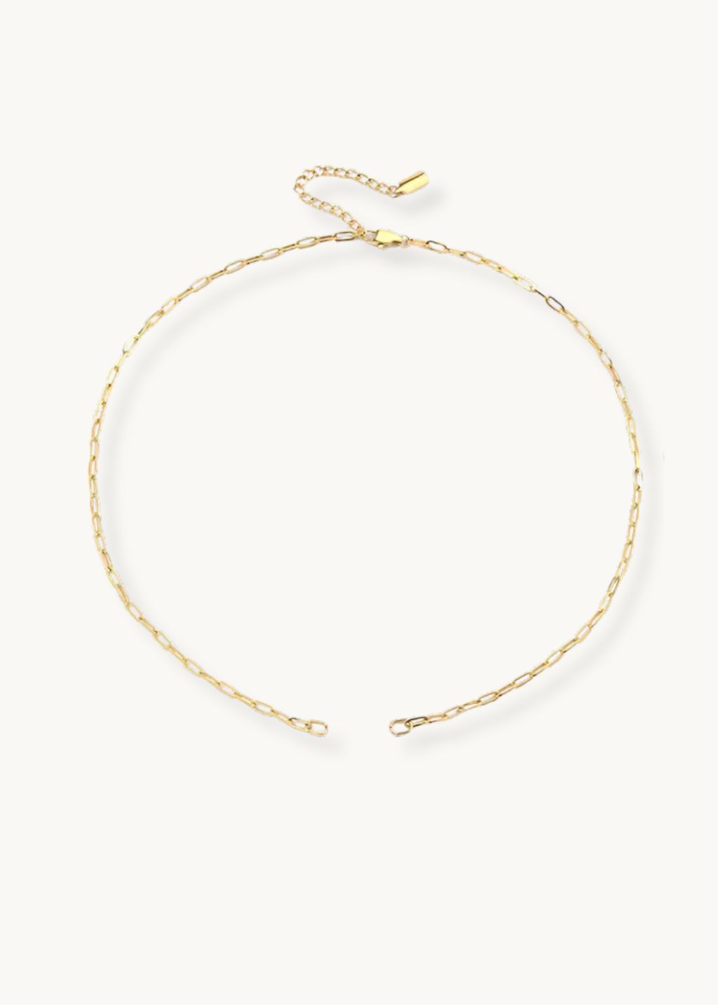 Thin Staple Charm Chain