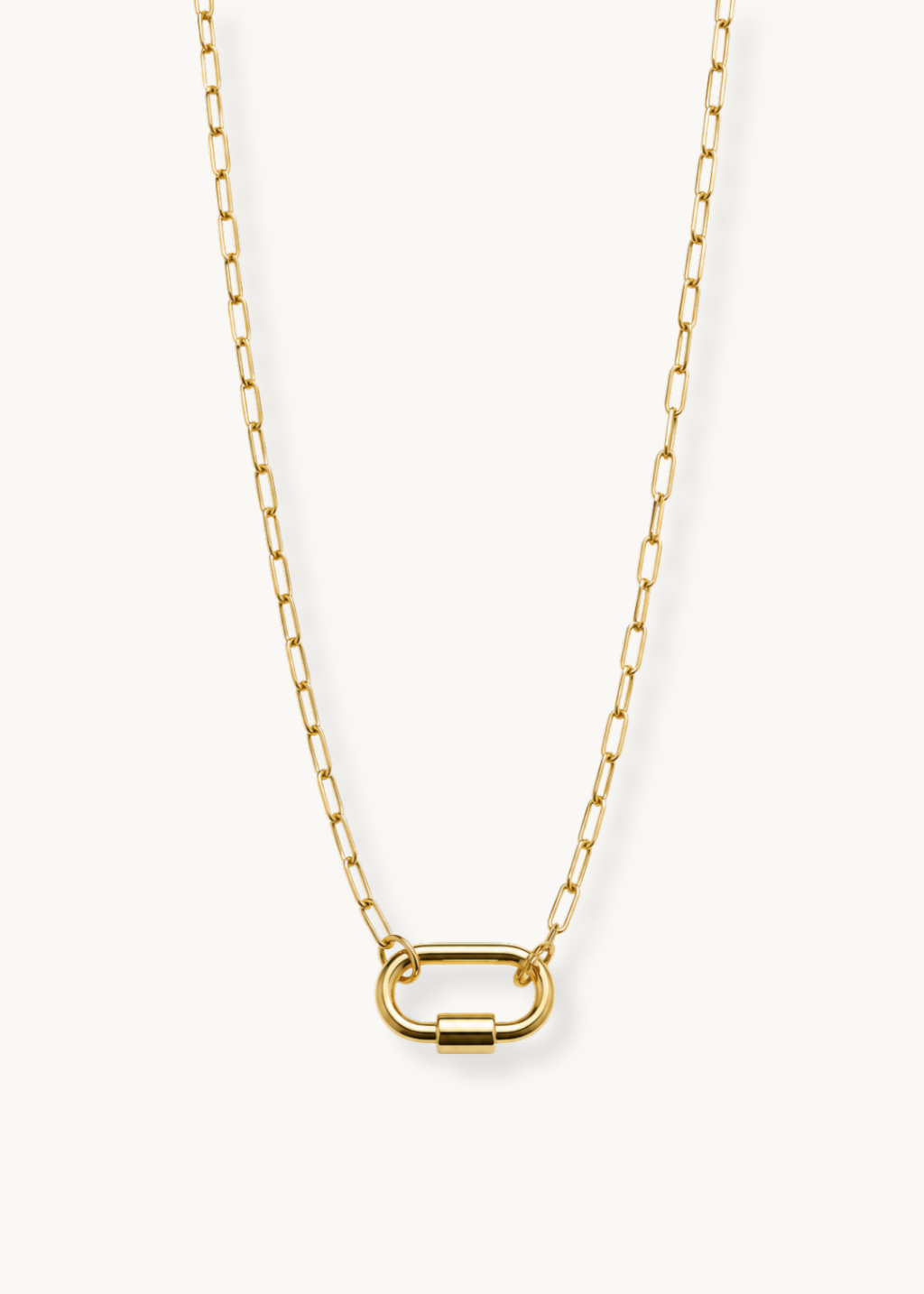 Thin Staple Charm Chain + Small Collector Clasp