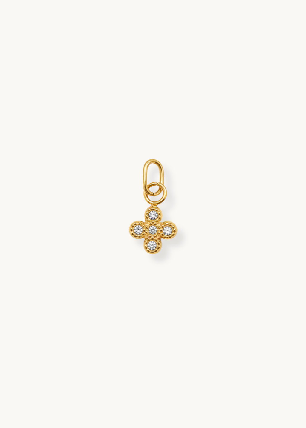 Quatrefoil Charm | Clear