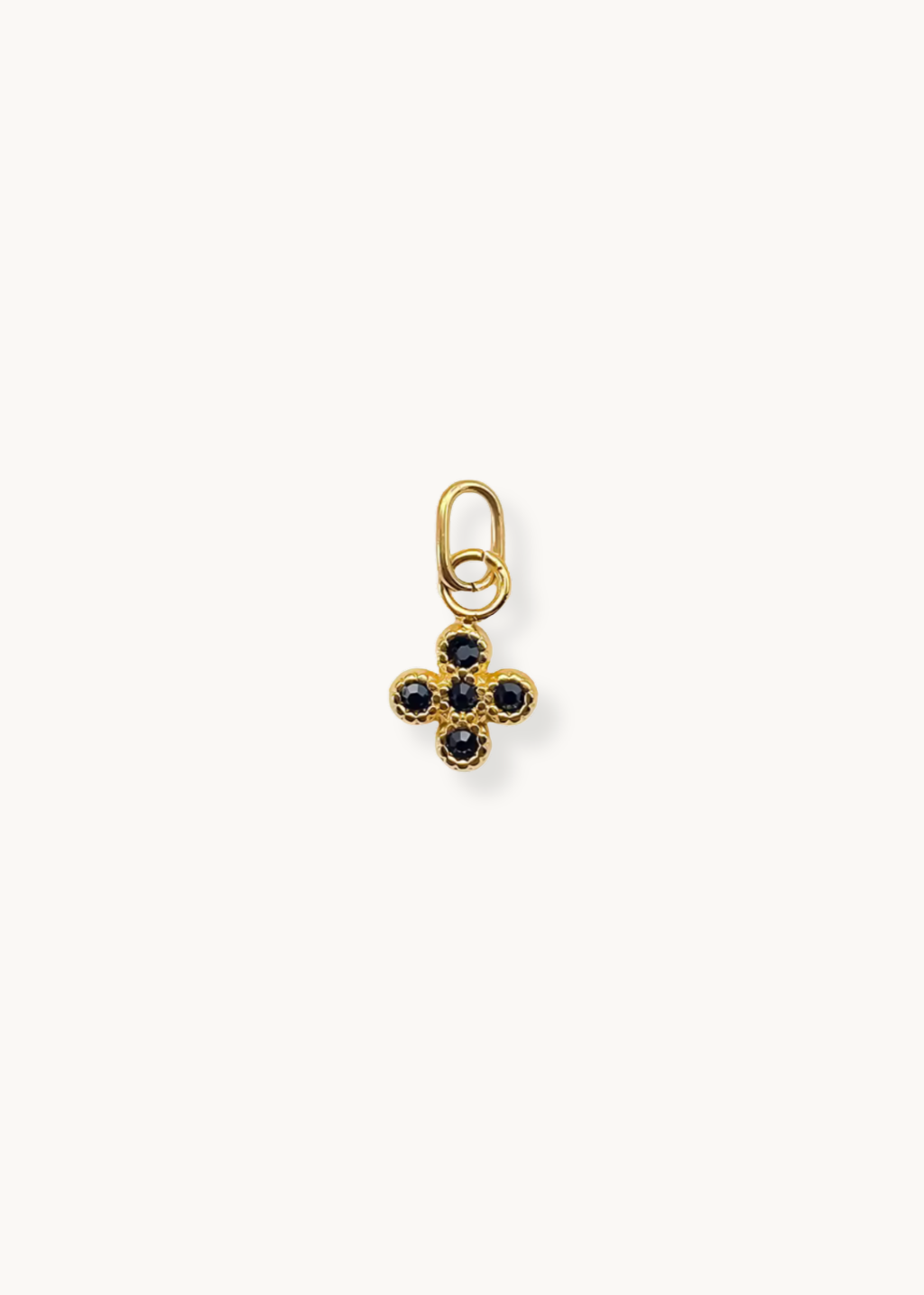Quatrefoil Charm | Onyx
